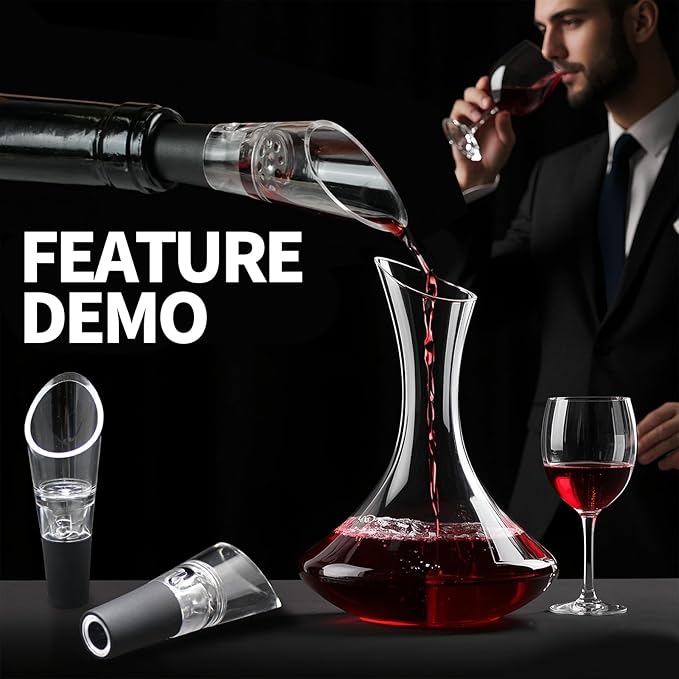 Air Pressure Pump Bottle Opener With Wine Pour Spout,Funny And Effortlessly Wine Opener+Efficient And Lightweight Wine Aerator Pourers,Great For Wine Lovers, Black (3)