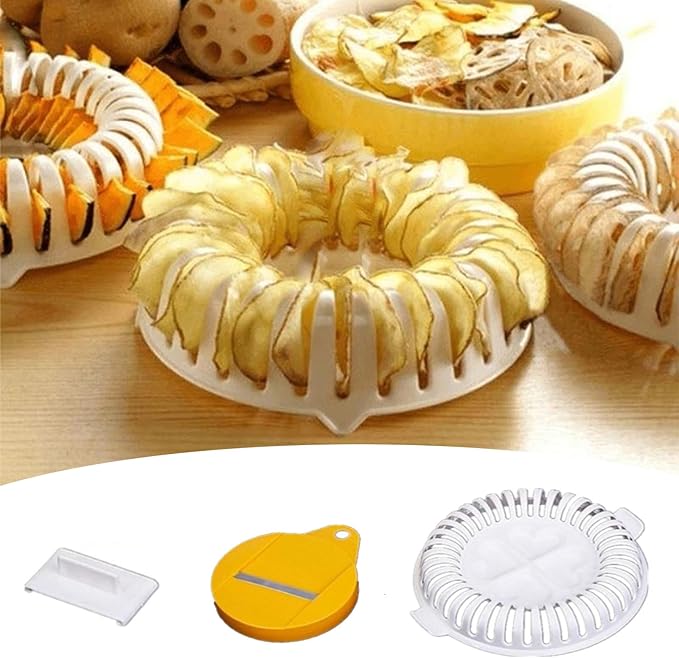 Potato Chip Tray Maker Set, Microwave Potato Chip Maker Tray Set, Homemade DIY Potato Chip Maker Tray Set, Gadgets Kitchen Cooking Accessories Tools (2)