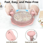 Ukeetap 10" Pro Chicken Shredder Tool Twist Large for Kitchen, BPA-Free Food-Safe Meat Grinder, Visible Chicken Breast Meat Shredder with Strong Anti-Slip Bottom & Ergonomic Handle, Pink