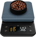 Greater Goods Coffee Scale with Timer – 0.1g Precision Digital Coffee & Espresso Scale for Pour-Over, Coffee Bean Weighing, Barista Brewing, Waterproof Cover, 3kg Capacity (Stone Blue)