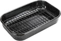 Roasting Pan with Rack, 16 x 11 Inch Rectangular Roasting Pan, 20lb Turkey Roaster Pot, Large Oven Roaster Tray for Baking Turkey by JY COOKMENT