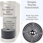 Elevate Anti-Splash Cup Riser Accessory for most Keurig K-cup, Cuisinart Single Serve, and other Coffee Makers, Adjustable for Cup Size and Drip Tray Type (Dark Gray with Black Base)