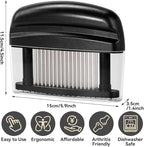 Badelite Meat Tenderizer with 48 Stainless Steel Ultra Sharp Needle Blades Heavy Duty Cooking machine for Tenderizing Beef, Turkey, Chicken, Steak, Veal, Pork, Fish etc