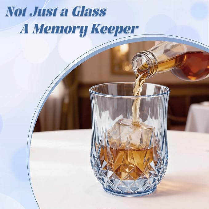 40 Pack Plastic Stemless Wine Glasses,12oz Unbreakable Vintage Elegant Drinking Glass Set,Reusable Fancy Cocktail Cups for Party, Wedding, and Bulk Events (40, 12oz-Blue)