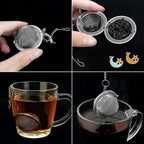 2Pcs Stainless Steel Mesh Tea Infuser, 2.1 inch Tea Ball with Moon and Star Pendant,Tea Strainer Tea Diffuser Tea Steeper for Filtering Tea,Tea Infusers for Loose Tea (Moon and Star, 2PC)