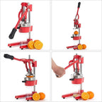 CO-Z Manual Citrus Juicer, Professional Orange and Lemon Juice Maker, Easy to Clean, Red