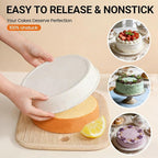SJ 10 Inch Silicone Round Cake Pan with Metal Reinforced Frame 1Pack, Nonstick Silicone Cake Mold for Baking Suitable for Making Layers, Cheese & Chocolate Cakes