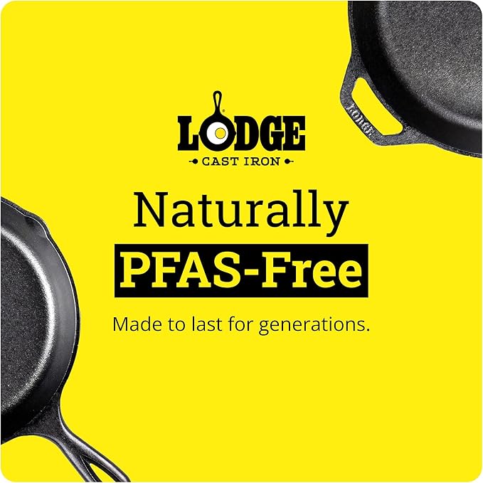 Lodge Seasoned Cast Iron Pizza Pan - Pre-Seasoned, Round Pizza Pan with Dual Assist Handles - Even Heat Distribution- PFAS-Free, Non-Toxic Cookware - Oven Safe - 15 Inch