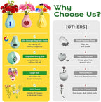 Renmxj 5 Pcs Mini Fridge Magnets, Cute Mini Ceramic Vase with Artificial Flowers, Tiny Pots Plant Vase for Kitchen Refrigerator Office Locker Decor, for Mom