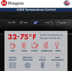 Kegco HBK309X-3 Keg Dispenser, 3 faucet without kegs Black Stainless Steel