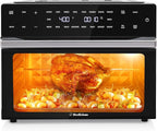 Beelicious 32QT Extra Large Air Fryer, 19-In-1 Air Fryer Toaster Oven Combo with Rotisserie and Dehydrator, Digital Convection Oven Countertop Airfryer Fit 13" Pizza, 6 Accessories, 1800w, Black