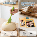 RORECAY Bread Banneton Proofing Basket Set, 9 Inch Round & 10 Inch Oval Cane Sourdough Baskets with Dough Whisk Lame Dough Scraper Bowl Scraper Silicone Brush Sourdough Bread Baking Supplies