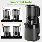 EanOruus Cold Press Juicer, 5.8" Wide Feed Chute Juice Extractor Machine with 400W, High Juice Yield, Slow Masticating Juicer for Whole Vegetables & Fruits, Dark Grey
