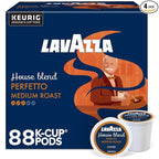 Lavazza House Blend Perfetto, Single-Serve Keurig K-Cup Pods, Medium Roast Coffee, 88-Count Box (4 Packs of 22)
