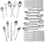 Lenox Bratton 65-Piece Flatware Set, 9.85 LB, Metallic
