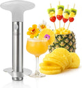 Pineapple Corer, [Upgraded, Reinforced, Thicker Blade] Newness Premium Pineapple Corer Remover, Stainless Steel Pineapple Core Tool for Home & Kitchen with Sharp Blade for Diced Fruit Ring (Clear)