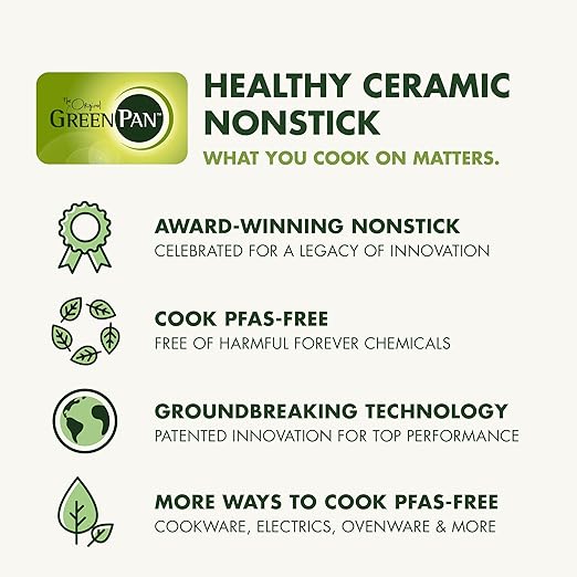 GreenPan Spectra 12" Wok Pan with Lid, Hybrid Tri-Ply Stainless Steel, PFAS-Free Ceramic Nonstick Textured Cooking Surface, Induction Cookware, Diswasher Safe, Oven & Broiler Temp to 850˚F