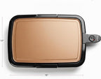 OVENTE Electric Griddle with 16 x 10 Inch Flat Non-Stick Cooking Surface, Removable and Adjustable Temperature Control, Indoor Grill for Instant Breakfast, Pancakes, Eggs or Burgers, Copper GD1610CO