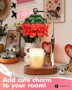 Strawberry Candle Warmer Lamp with Timer & Dimmable Brightness, House Warming Gift New Home, Candle Warming Gifts for Christmas, Birthday Gifts for Women Mom, Flameless Wax Melt Warmer for Jar Candles