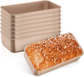 Leonyo 8 Pack Nonstick Loaf Pans for Baking Bread, 9x5IN Stainless Steel Loaf Pans for Homemade Bread Baking, Meatloaf, Bananas, Brownies, Lasagnas, Oven Safe, Rose Gold