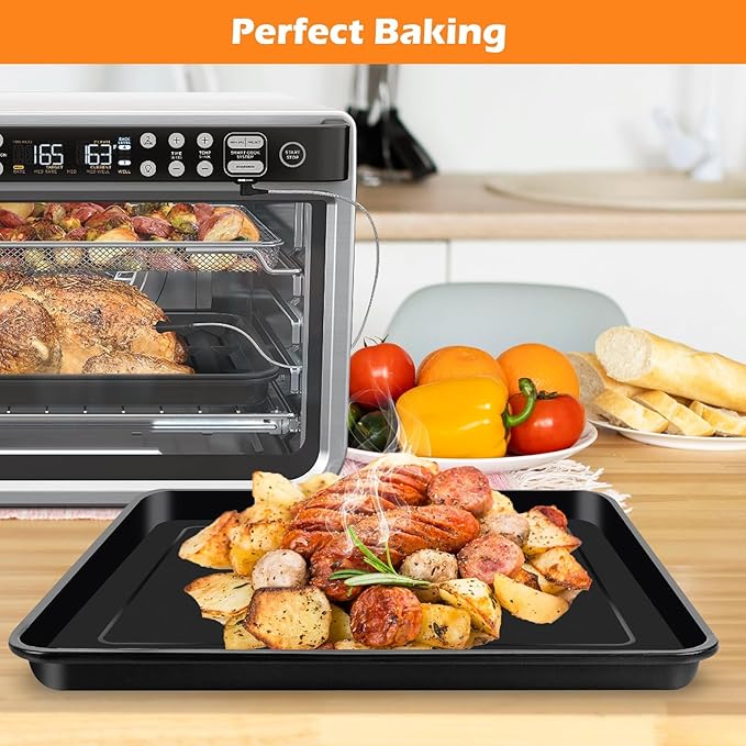 Air Fryer Grill Pan for Ninja Foodi DT251 DT201 DT200 Digital Countertop Oven, 13.6 * 11.6'' Air Fryer Grill Plate Crisper Plate Rack Accessories Replacement Parts Tray,Dishwasher Safe