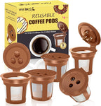 VIVI SKY Reusable Coffee Filter for Ninja Coffee Maker, 4 Cone Filter #4 for Dual Brew, Coffee Accessories (5* K Cups)