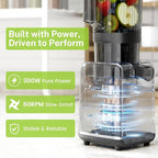 Kndko Juicer Machines with 5.4" Large Feed Chute, Cold Press Juicer for Whole Vegetables and Fruits, Stainless Steel Slow Masticating Juicer Easy to Clean, Self Feeding, High Juice Yield