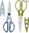 Mr. Pen- All Purpose Kitchen Shears with Protective Sheath, 2 pcs, 8 Inch, Dishwasher Safe, Stainless Steel Food Scissors with Micro-Serrated Blades, Soft Grip, Durable Utility Kitchen Shears