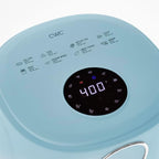 COOK WITH COLOR Colorful 1200W 4Qt Air Fryer: Glass Basket, Dishwasher Safe, 60min Timer, 6 Presets, Temp Control 175F-400F, 4 QT, Slate Blue