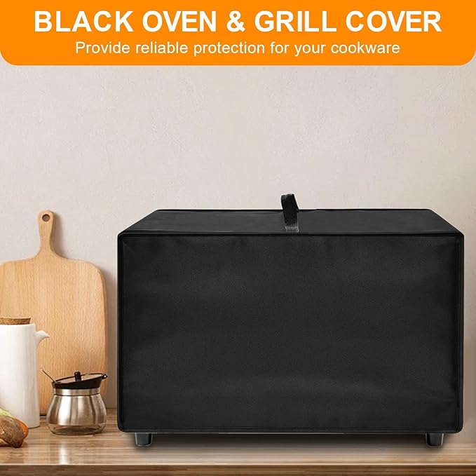Heavy Duty Air Fryer Oven Dust Cover for Emeril Lagasse Everyday 360 Deluxe/XL,14.97"Dx19.31"Wx10.64"H, 600D Heat-Resistant Nylon w/Aluminum Foil, Waterproof Dustproof Toaster Oven Protector