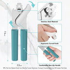 Can Opener Manual, COKORA Can Openers Hand Held with Comfort Anti-Slip Handles, Heavy Duty Stainless Steel Can Opener Smooth Edge and Bottle Openers, Easy Turn Can Openers for Seniors, Kitchen, Green