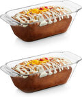 Libbey Baker’s Premium 2 Piece Glass Baking Dish Set, Stackable, Space Saving Glass Bakeware Set, Oven Baking Dish for Bread, Pound Cakes, Meatloaf