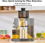 Cold Press Juicer, SiFENE Slow Masticating Machines with 5.2" Extra Large Feed Chute Fit Whole Fruits & Vegetables, Easy Clean Self Feeding Effortless for Quick Juicing, High Juice Yield