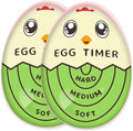 Lasubst Egg Timer for Boiling Eggs that Changes Color When Done, Green, Pack of 2