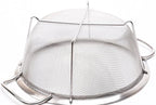 AJIODA Stainless Steel Mesh Colander Strainer Basket, 3 Quart Fine Mesh Net Colander with Heavy Duty Handles & Wide Rim & Resting Feet for Strain, Drain, Rinse, Fry, Steam or Cook Vegetables & Pasta