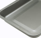Ecolution Bakeins Lasagna and Roasting Pan – PFOA, BPA, and PTFE Free Non-Stick Coating – Heavy Duty Carbon Steel – Dishwasher Safe – Gray – 14.5” x 10.375” x 1.9375”