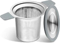 Ohtomber Tea Infuser Strainers, Stainless Steel Loose Leaf Tea Strainer Stepper with Heat Proof Double Handles, Extra Fine Mesh Ball Infusers, Diffuser Holder Filter for Mugs
