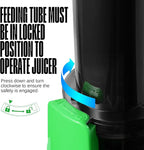 Ventray Ginnie Mini Cold Press Juicer, Small Slow Masticating Juicer for Vegetables Fruits, High Juice Yield, Easy to Clean, Space-Saving, Fit for Personal/Travel/Picnic/Office - Green