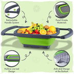 Silicone Collapsible Colander Sink Colander Collapsible Camping Versatile Collapsible Strainer Sink strainer basket over Sink Strainer