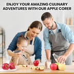 SCHVUBENR Premium Apple Corer Tool - Easy to Use and Clean - Sturdy Apple Remover with Sharp Serrated Tips - Stainless Steel Corers for Apple and Pear - Core Fruits with Ease(Silver)