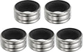 PATIKIL 5 Pcs Wine Bottle Collars, Stainless Steel & Velvet Felt Bottle Drip Ring Anti-overflow Wine Drip Catcher Accessories for Kitchen Bar Party Beverage, Black (Regular)