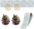 Tuile Molds Silicone (2 PCS) Lace Fondant Molds Set with Hollow 3D Beehive Candy Molds for Baking, Resin, Polymer Clay, Sugar Craft Dessert Cupcake Cake Decorating