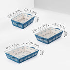 Wisenvoy Baking Dish Ceramic Lasagna Pan Casserole Dish 3-Piece Bakeware Sets Baking Dishes Baking Set Baking Dish Set