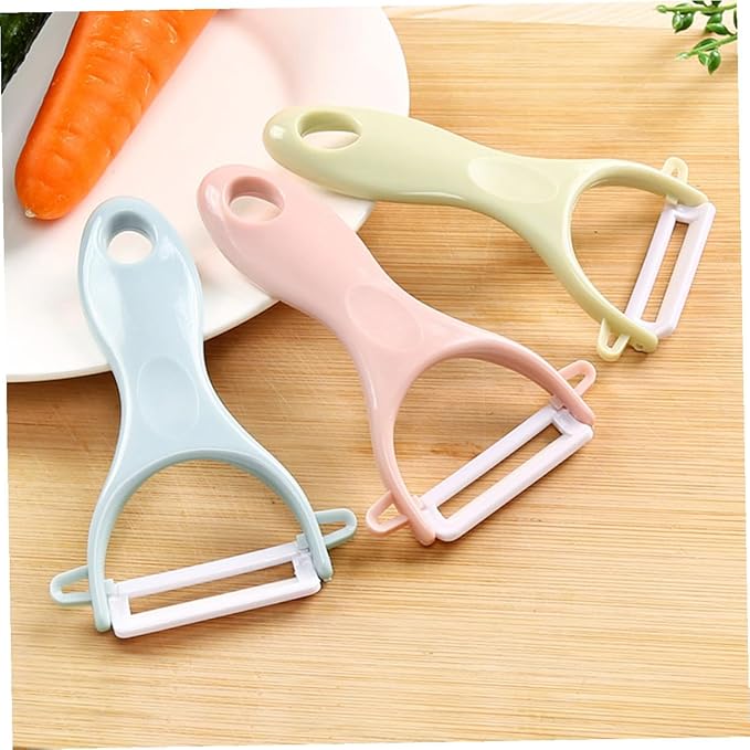 Kichvoe 8pcs Multifunctional Fruit Peeler and Vegetable Grater Set with Potato Peeling Tool, Kitchen Slicing Gadgets in Blue and Pink for Home Cooking