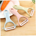 Kichvoe 8pcs Multifunctional Fruit Peeler and Vegetable Grater Set with Potato Peeling Tool, Kitchen Slicing Gadgets in Blue and Pink for Home Cooking