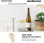 WOTOR Wine Stoppers Vacuum, Wine Saver, Wine Pump Vacuum Stoppers, Wine Preserver, Reusable Bottle Sealer Keeps Wine Fresh (Cream, 24 Pieces)