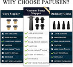 8 PCS Wine Vacuum Stoppers, Keep Wine Fresh for up to 7 Days - 8 Vacuum Stoppers, Wine Pump and Wine Vacuum Stopper, Reusable for Wine Saver, Wine Stoppers for Wine Bottles（Not Include Pump）