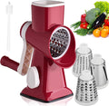 HANSGO Rotary Cheese Grater, Hand Crank Cheese Shredder, 3 Metal Blades & Cleaning Brush, Non-slip Suction Base, Labor-Saving Handle, Kitchen Gadgets for Vegetable, Nuts, Gifts for Women
