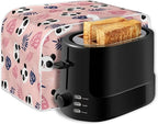 JEOCODY Toaster Cover 2 Slice Pink Panda Print Small Appliance Toaster Cover for Kitchen Keep Toaster Free From Dust And Fingerprint Machine Washable