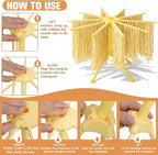 11 Pcs Pasta Making Tools Kit - Pasta Drying Rack, Gnocchi Board,Pasta Cutter, Ravioli Stamps, Wood Threaded Pasta Roller Pin Set, Noodle and Dumplings Maker